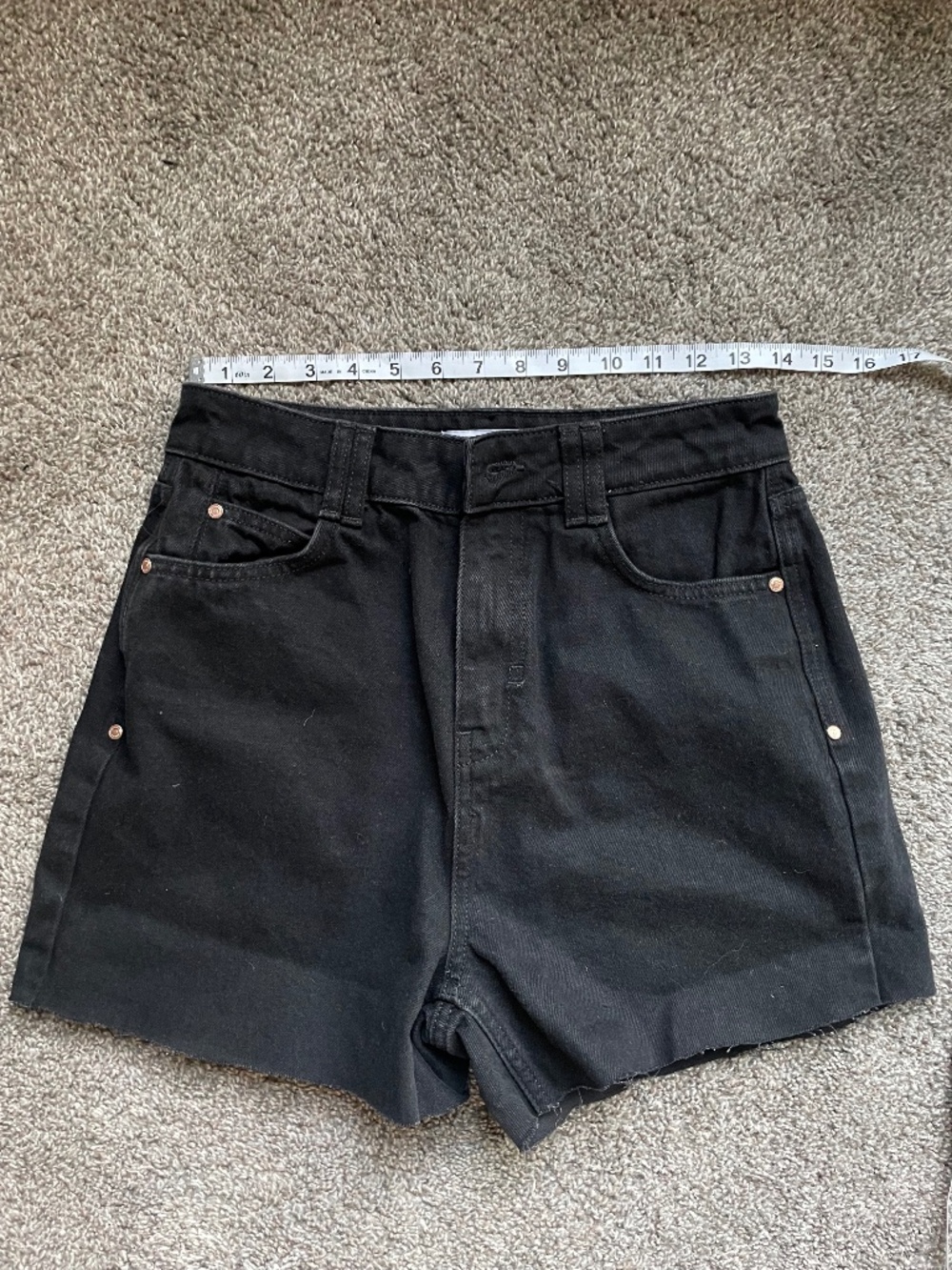 Black Zara Cut Off Jean shorts